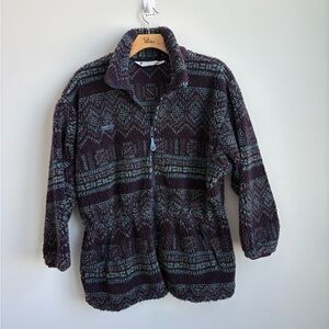 Vintage Columbia Fleece Full Zip Jacket Large